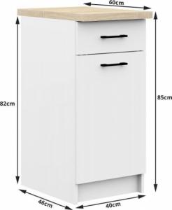 Fabryka Mebli Akord SZAFKA KUCHENNA OLIWIA S 40cm 1D 1S BIAŁA 3