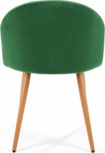 Fabryka Mebli Akord Welurowe krzesło tapicerowane SJ.075 Butelkowa Zieleń 4