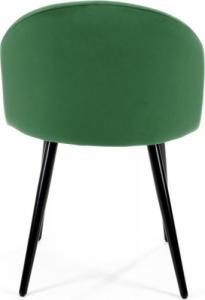 Fabryka Mebli Akord Welurowe krzesło tapicerowane pikowane SJ.077 Butelkowa Zieleń 4