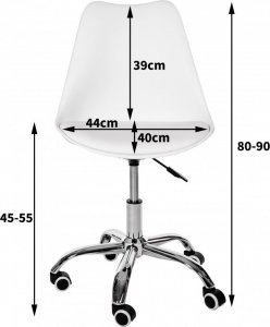 Krzesło biurowe Fabryka Mebli Akord FD005 Białe 8