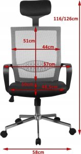 Krzesło biurowe Fabryka Mebli Akord OCF-9 Niebieskie 6