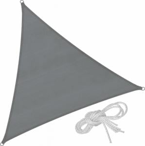 Tectake Markiza trójkątna z ochroną UV, szary - 360x360x360 cm 1