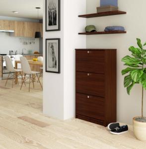 Fabryka Mebli Akord Szafka na buty 3 uchylne drzwiczki 60 cm - wenge 3