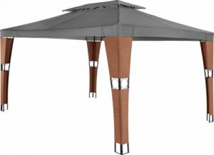 Tectake Pawilon namiot ogrodowy z polirattanu Mona 3x4m - brązowy/antracyt 1