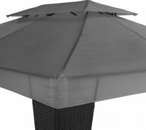 Tectake Pawilon namiot ogrodowy z polirattanu Mona 3x4m - czarny/antracyt 2