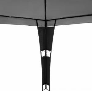 Tectake Pawilon namiot ogrodowy z polirattanu Mona 3x4m - czarny/antracyt 3