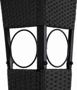 Tectake Pawilon namiot ogrodowy z polirattanu Mona 3x4m - czarny/antracyt 4