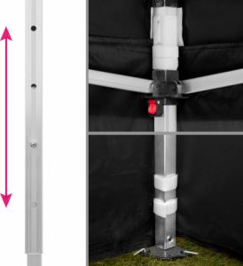 Tectake Składany pawilon Olivia 3x3 m z 4 bokami - czarny 4