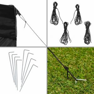 Tectake Składany pawilon Olivia 3x3 m z 4 bokami - czarny 5