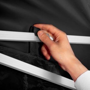 Tectake Składany pawilon Olivia 3x3 m z 4 bokami - czarny 7