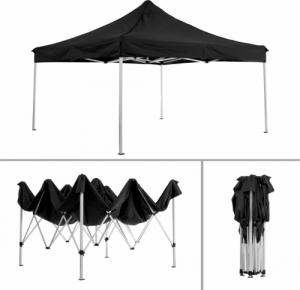 Tectake Składany pawilon Olivia 3x3 m z 4 bokami - czarny 8