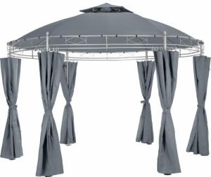Tectake Okrągły pawilon namiot ogrodowy Luxus 350cm Siana - antracyt 1