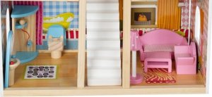 Iso Trade Drewniana willa dla lalek z basenem (D11251) 11