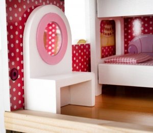 Iso Trade Drewniana willa dla lalek z basenem (D11251) 4