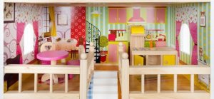 Iso Trade Drewniana willa dla lalek z basenem (D11251) 6