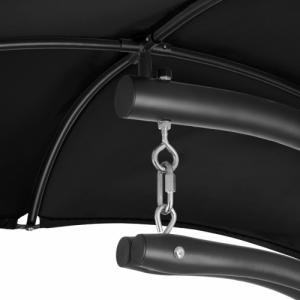 Tectake Leżak wiszący Maja - czarny 4