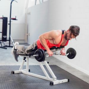 Ławka treningowa regulowana - czarny/biały 3