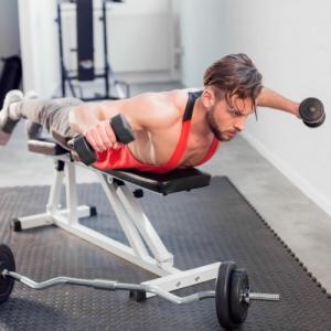 Ławka treningowa regulowana - czarny/biały 4