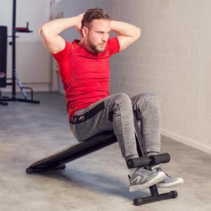 Tectake Ławka treningowa skośna do ćwiczenia brzuszków - czarny 2