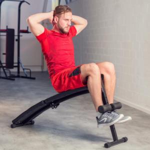 Tectake Ławka ławeczka skośna składana regulowana - czarny 2