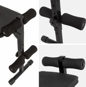 Tectake Ławka ławeczka skośna składana regulowana - czarny 4