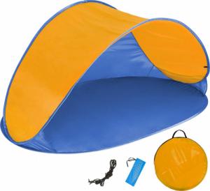Tectake Namiot plażowy muszla pop up Jasmin - niebieski/pomarańczowy 1