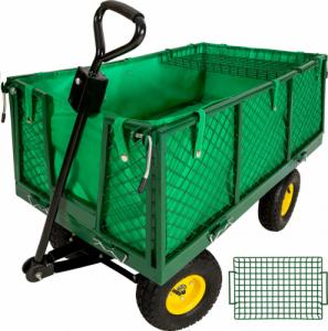 Tectake Wózek transportowy ogrodowy z półką maks. 550 kg - zielony 1