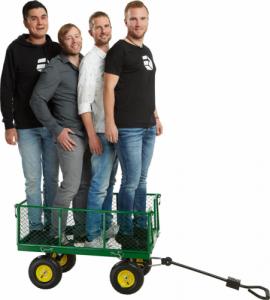 Tectake Wózek transportowy ogrodowy z półką maks. 550 kg - zielony 2