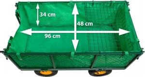 Tectake Wózek transportowy ogrodowy z półką maks. 550 kg - zielony 4