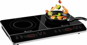 Płyta wolnostojąca Tectake Przenośna płyta indukcyjna, podwójna, 3400 W - czarny 3