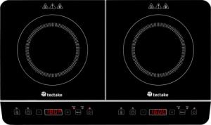 Płyta wolnostojąca Tectake Przenośna płyta indukcyjna, podwójna, 3400 W - czarny 5