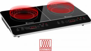 Płyta wolnostojąca Tectake Przenośna płyta indukcyjna, podwójna, 3400 W - czarny 7