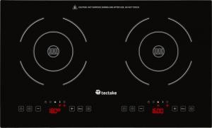 Płyta wolnostojąca Tectake Przenośna płyta indukcyjna, podwójna, 3500 W - czarny 5