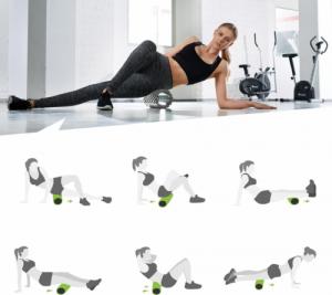 Tectake Rolka wałek roller do masażu jogi crossfit - szary 3