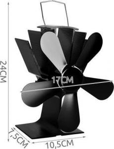 Iso Trade Wentylator kominkowy 5-łopatkowy 8