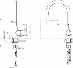 Bateria kuchenna Alveus Tesla stojąca złota (1129050) 2