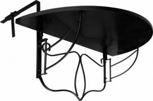 Tectake Stolik balkonowy, mozaika, składany - terakota/biały 4