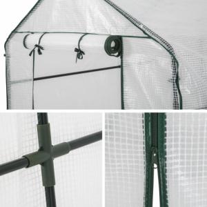 Tectake Szklarnia 186 cm x 120 cm x 190 cm (401861) 4