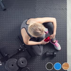 Tectake Mata ochronna do siłowni - zestaw 12 części - niebieski 2