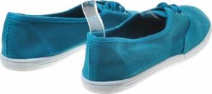 Pantofelek24 Wiązane damskie tenisówki turkusowe /A1-1 7793 S094/ 39 5