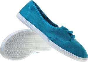 Pantofelek24 Wiązane damskie tenisówki turkusowe /A1-1 7793 S094/ 39 6