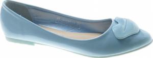 Pantofelek24 Niebieskie balerinki z ustami /B4-2 8250 S099/ 38 1