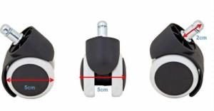 Severno kółka do fotela gumowane kauczukowe 2