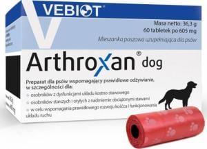 Vebiot Witaminy, suplementy dla psów Vebiot Arthroxan dog 60 tabletek + woreczki na odchody 1