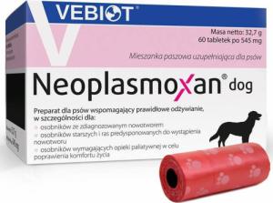 Vebiot Witaminy, suplementy dla psów Vebiot Neoplasmoxan dog 60 tabletek + woreczki na odchody 1