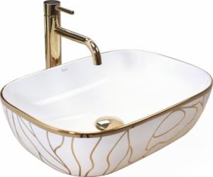 Umywalka Rea Rea Umywalka nablatowa Rea Belinda Wave White Gold 1