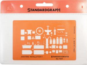 Standardgraph Szablon 7351 Standardgraph instalacje sanitarne 1:100 1