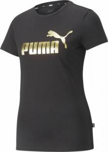 Puma Koszulka damska PUMA ESS+ METALLIC LOGO TEE PUMA BLACK-GOLD F S 1