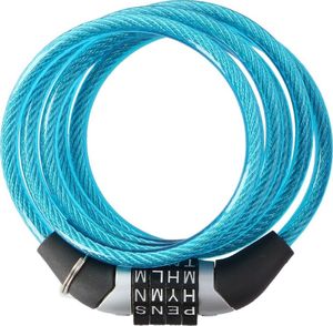 Dunlop Zapięcie rowerowe spiralne na szyfr 0,6x120cm - niebieski 3