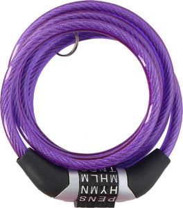 Dunlop Zapięcie rowerowe spiralne na szyfr 0,6x120cm - niebieski 4